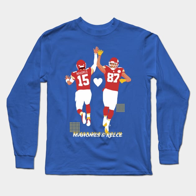 Mahomes & kelce teammate - RED Long Sleeve T-Shirt by Mic jr